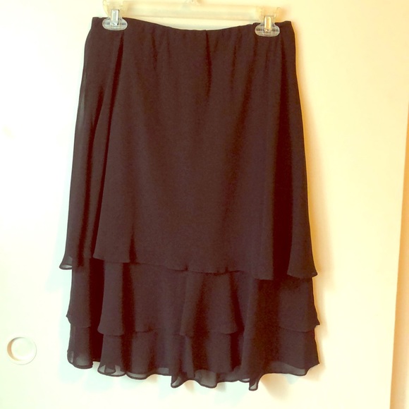 Alex Evenings Dresses & Skirts - NWT Tiered Ruffle Skirt Black